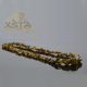 Green Baltic amber beads necklace